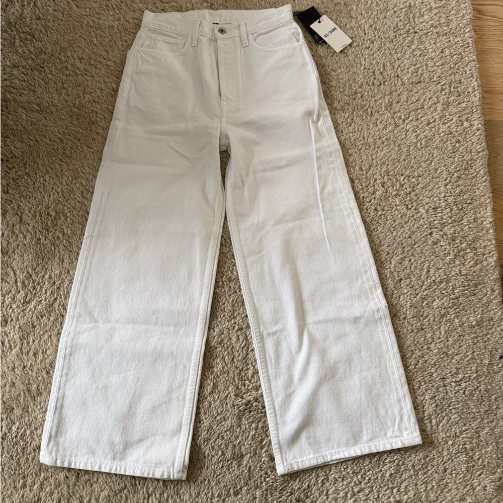 RE/DONE High Rise Wide Leg Crop Size 27 NWT